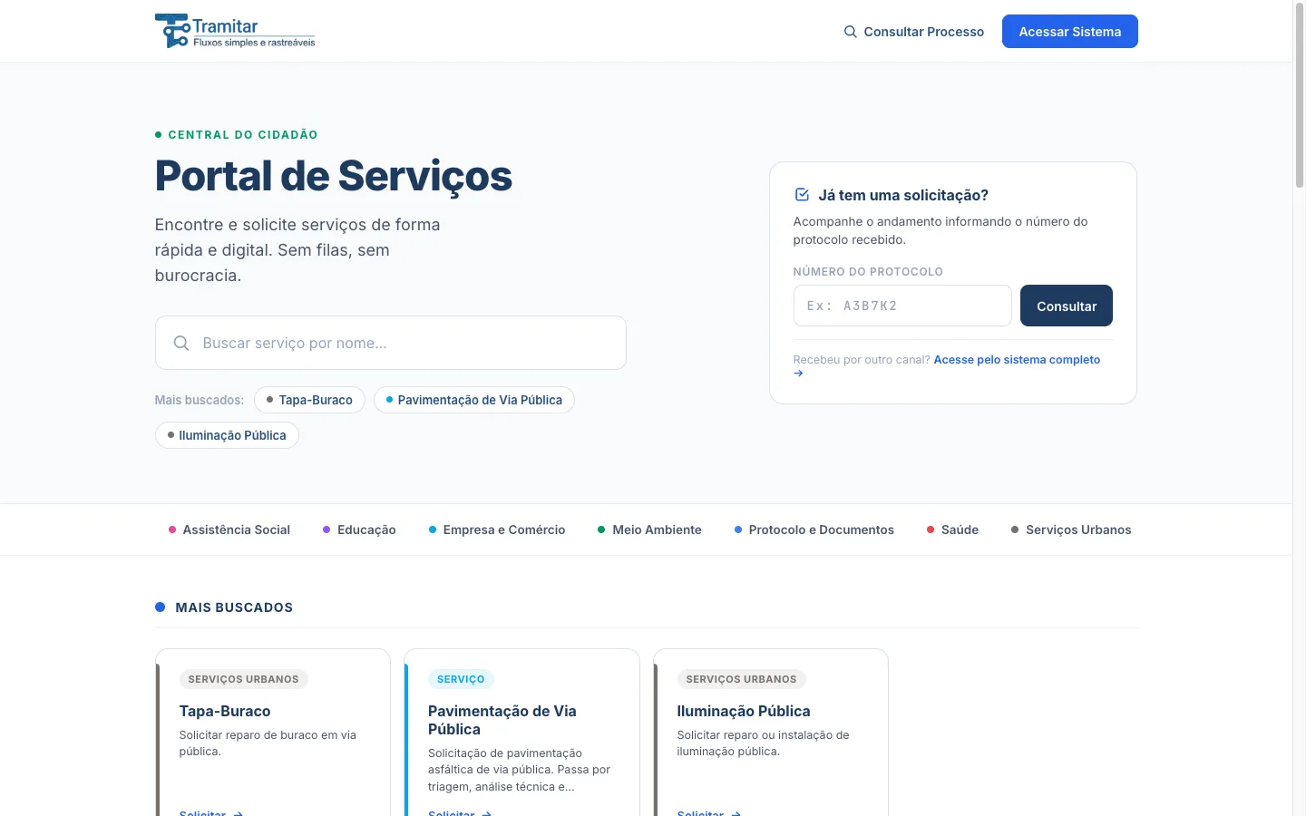 Central do Cidadão — portal público de serviços